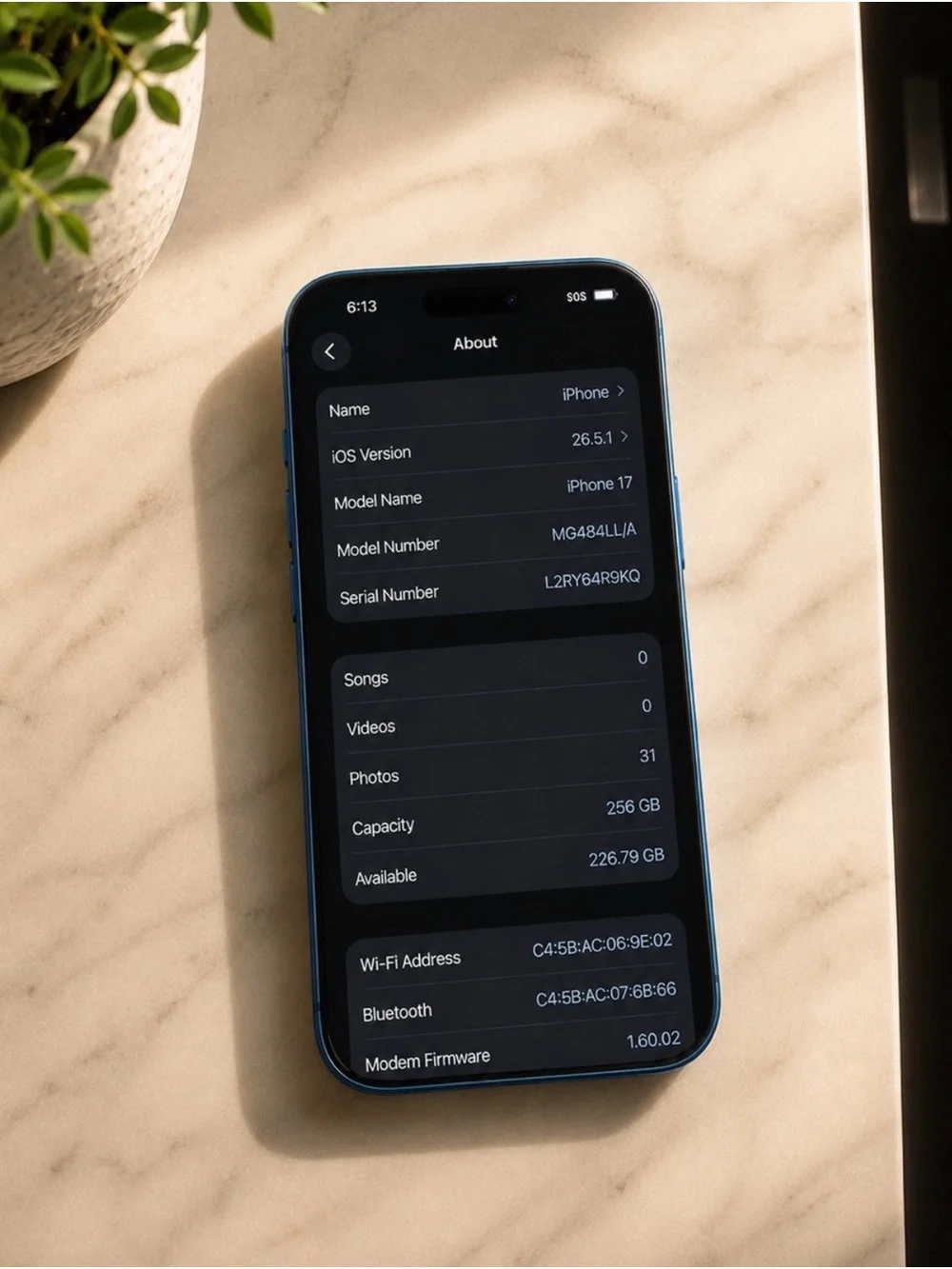 Apple iPhone — Black Front, Silver Sides